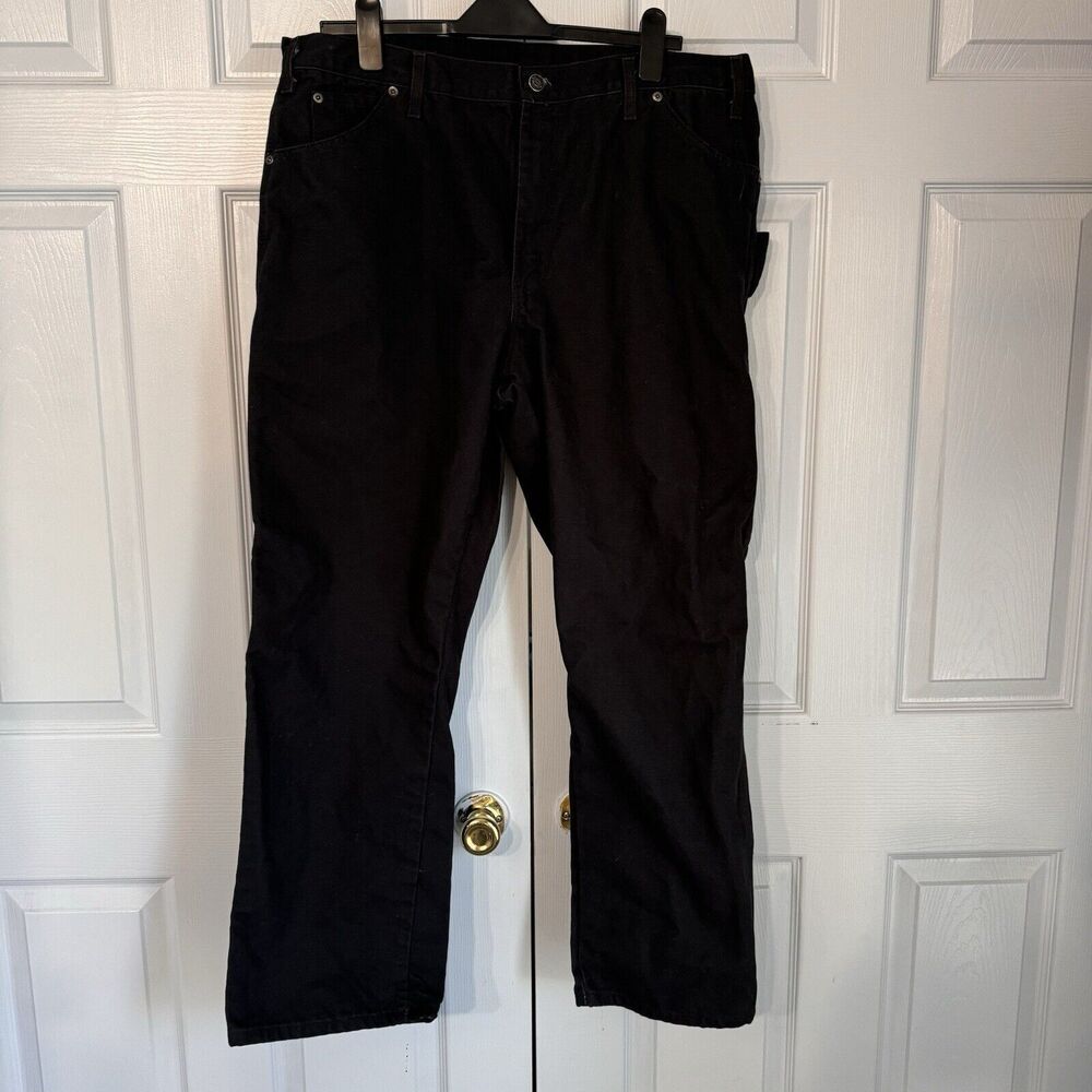 Dickies 38x30 Carpenter Jeans Pants Black‎ Relaxed Fit